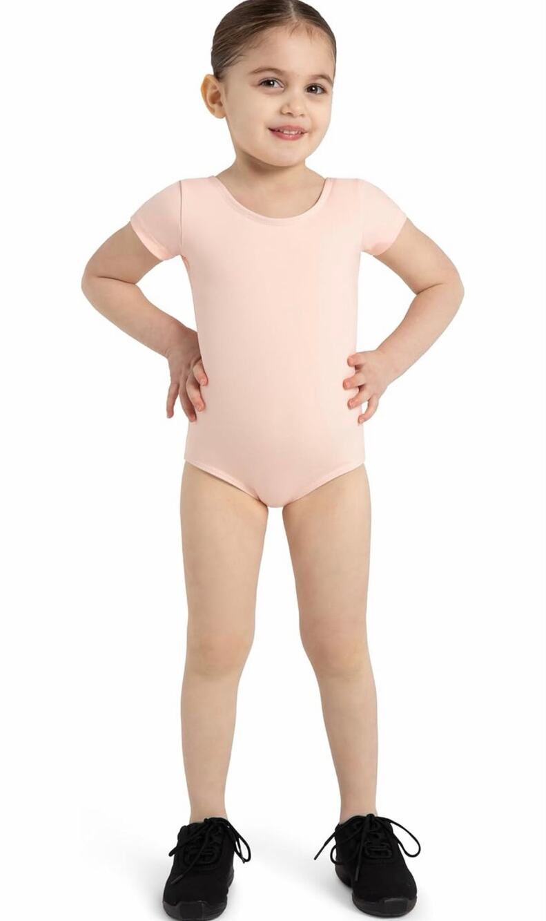Capezio Girls Pink Short Sleeve Leotard Ballet Dance T/CH 2-4 years